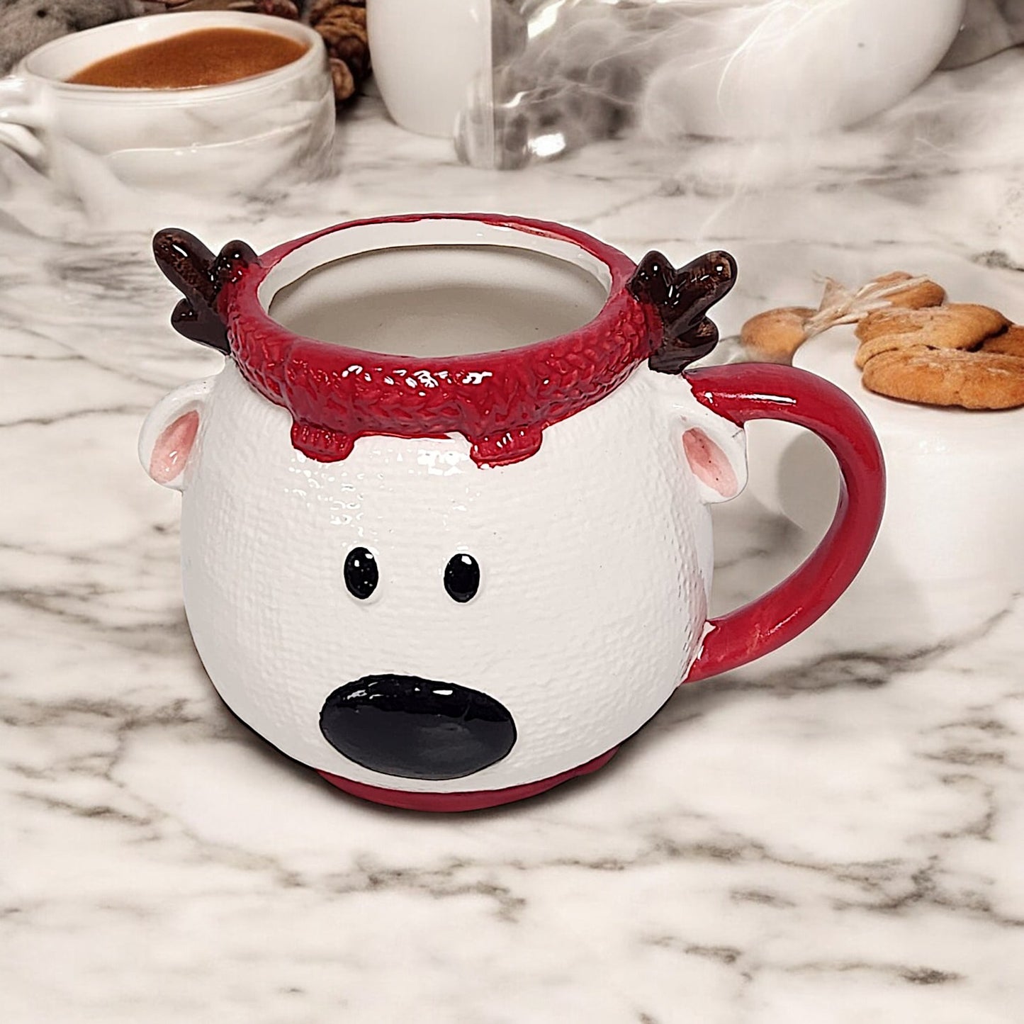 Reindeer Mug with Lid - Festive Christmas Gift