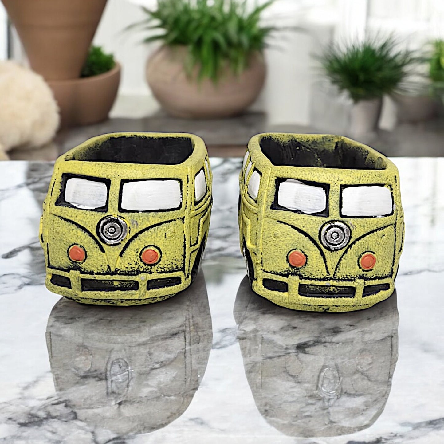 Vintage Camper Van Planter Set - Unique and Fun Home Decor