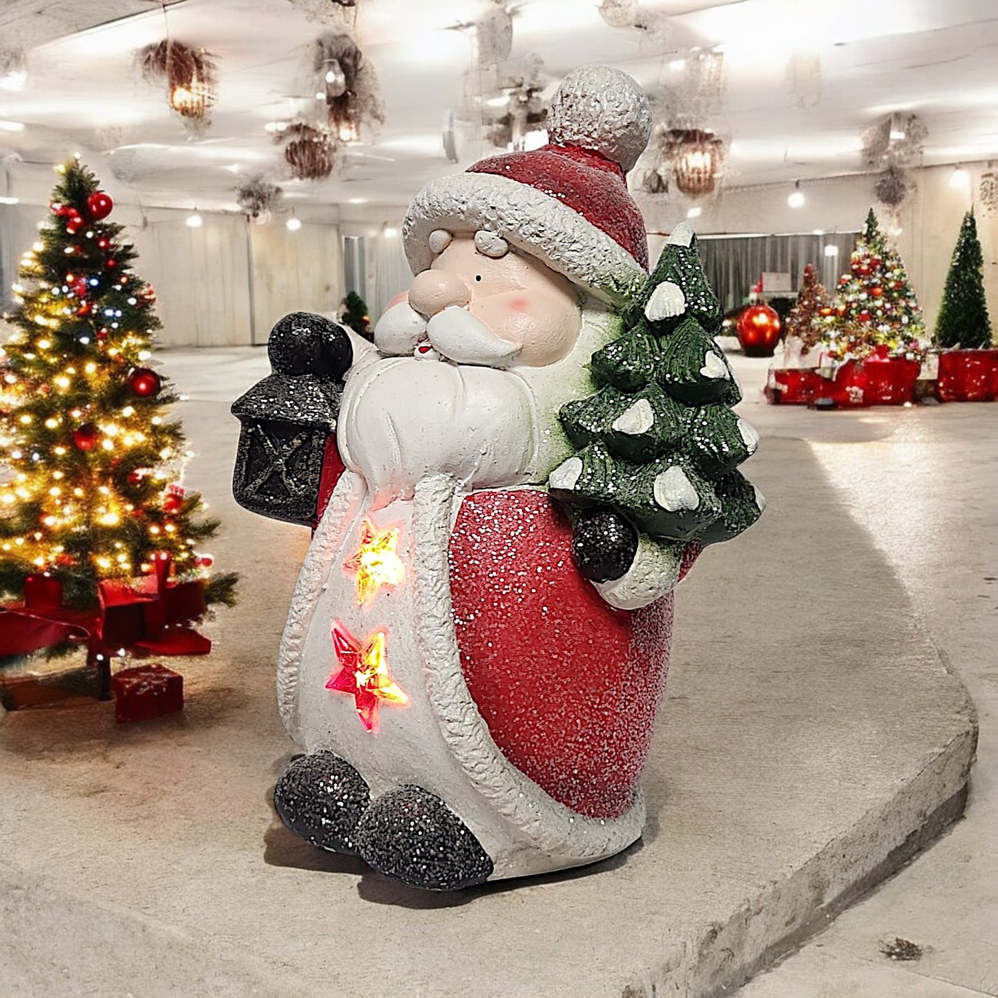 Lighted Santa Claus Figurine - Festive Christmas Decor | Divas World
