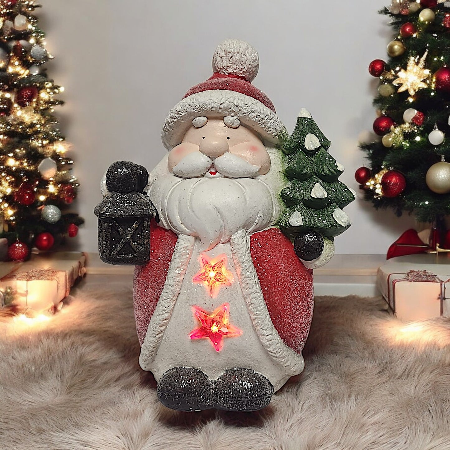 Lighted Santa Claus Figurine - Festive Christmas Decor | Divas World