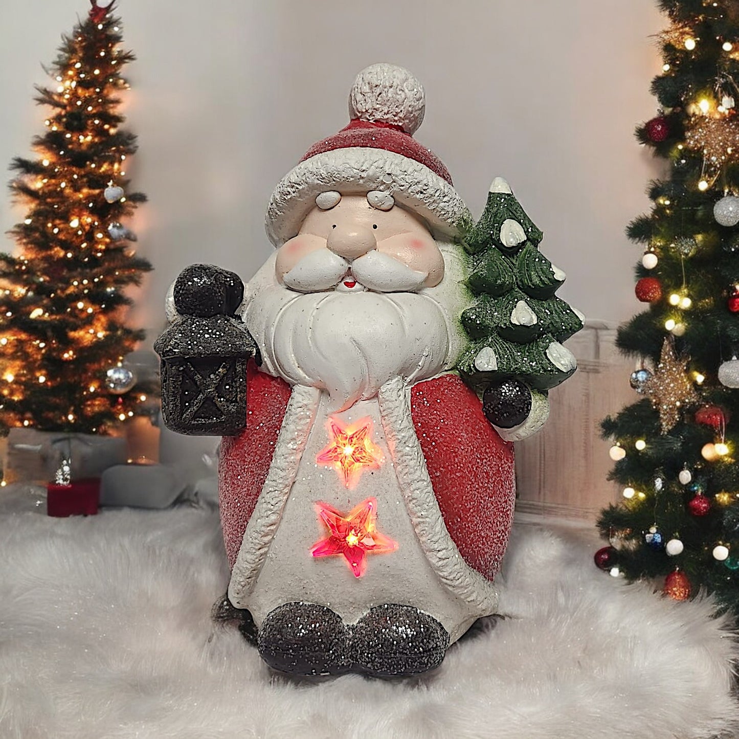 Lighted Santa Claus Figurine - Festive Christmas Decor | Divas World
