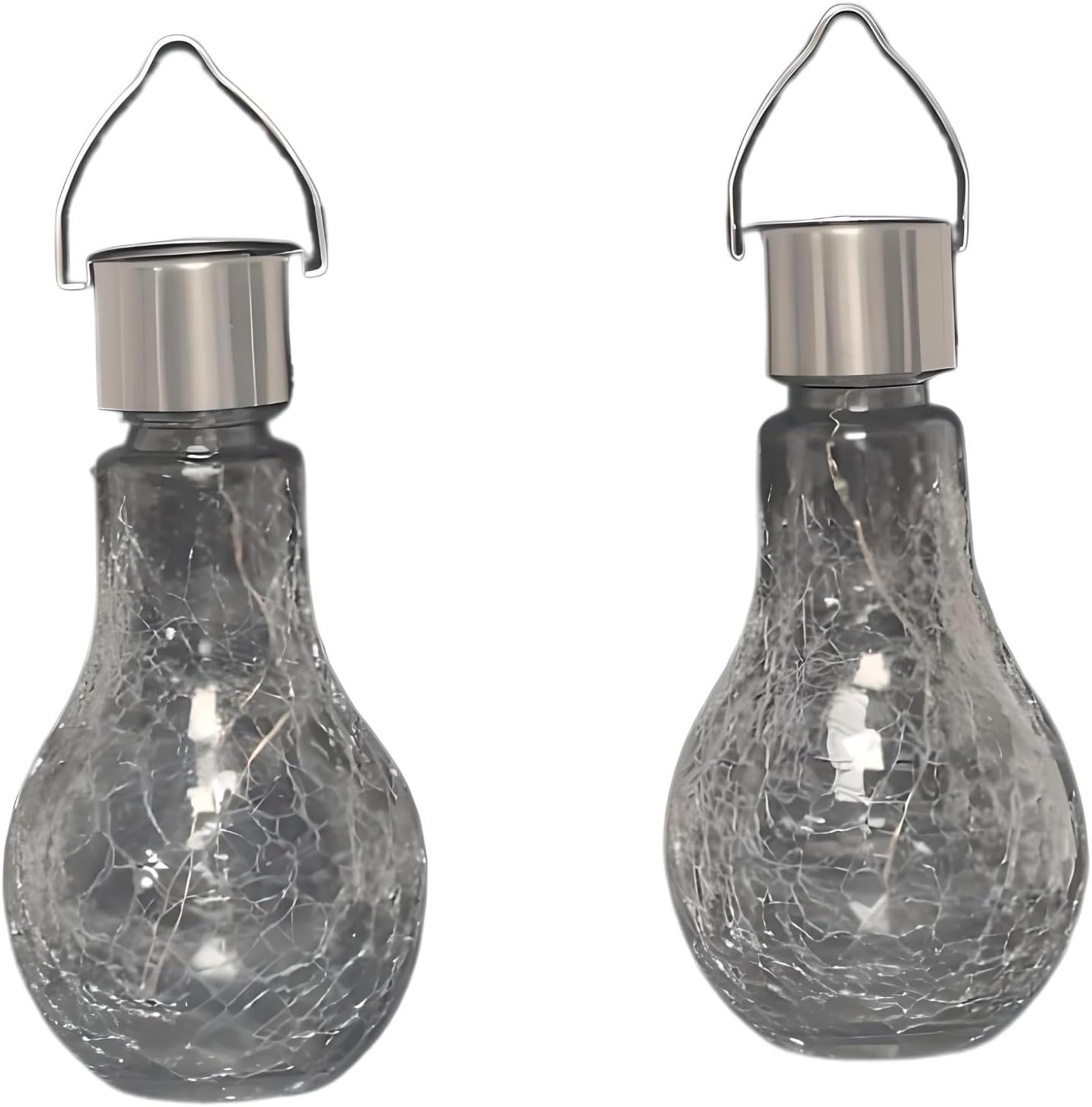 Solar Crackle Glass Bulb Light  Outdoor Hanging LED Garden Lamp Decorate Light For Home