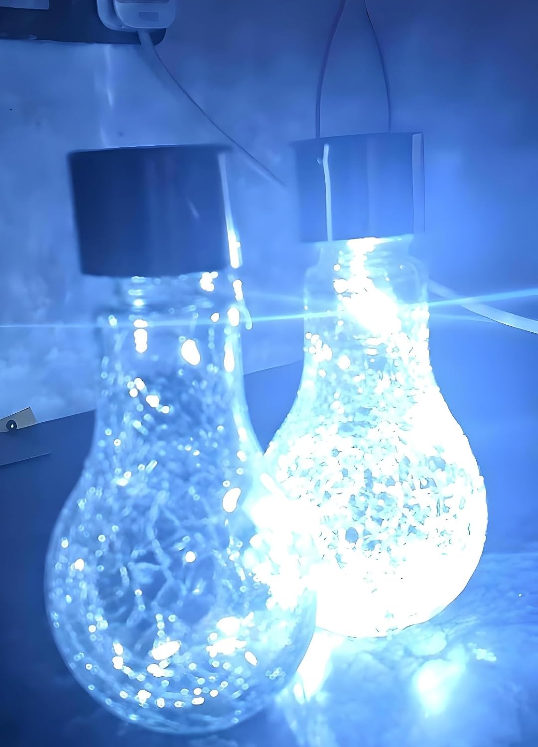 Solar Crackle Glass Bulb Light  Outdoor Hanging LED Garden Lamp Decorate Light For Home