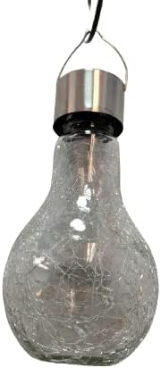 Solar Crackle Glass Bulb Light  Outdoor Hanging LED Garden Lamp Decorate Light For Home