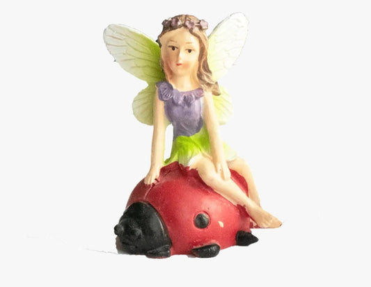 Fairy garden stake  Enchanted Garden Decoration (Fairy on Tortoise, Snail & Ladybird)  Outdoor & Indoor Fairy Ornament