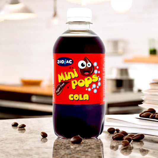 Zodiac Mini Pops Cola Sugar-Free Fizzy Drink (500ml) Classic Cola Taste, Zero Sugar