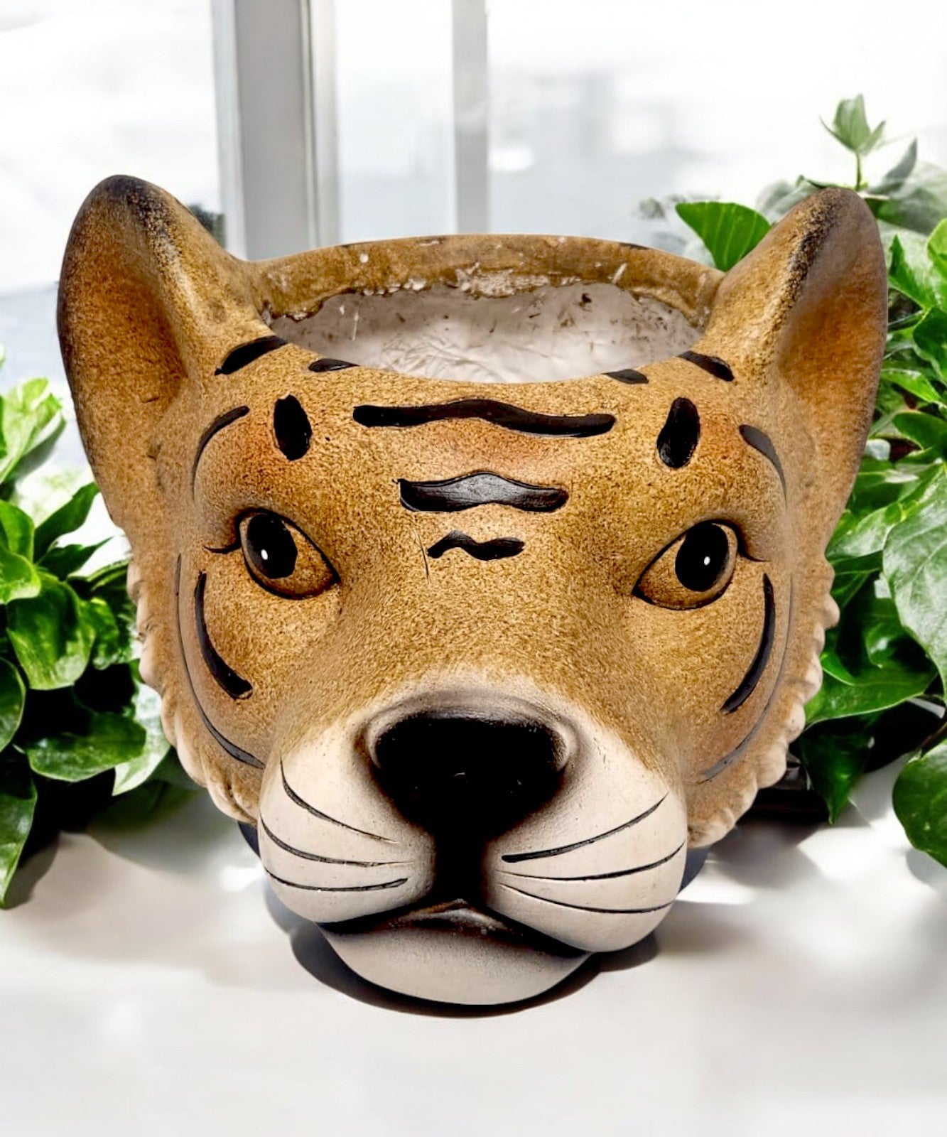 25cm Tiger Head Planter - Unique Decorative Pot