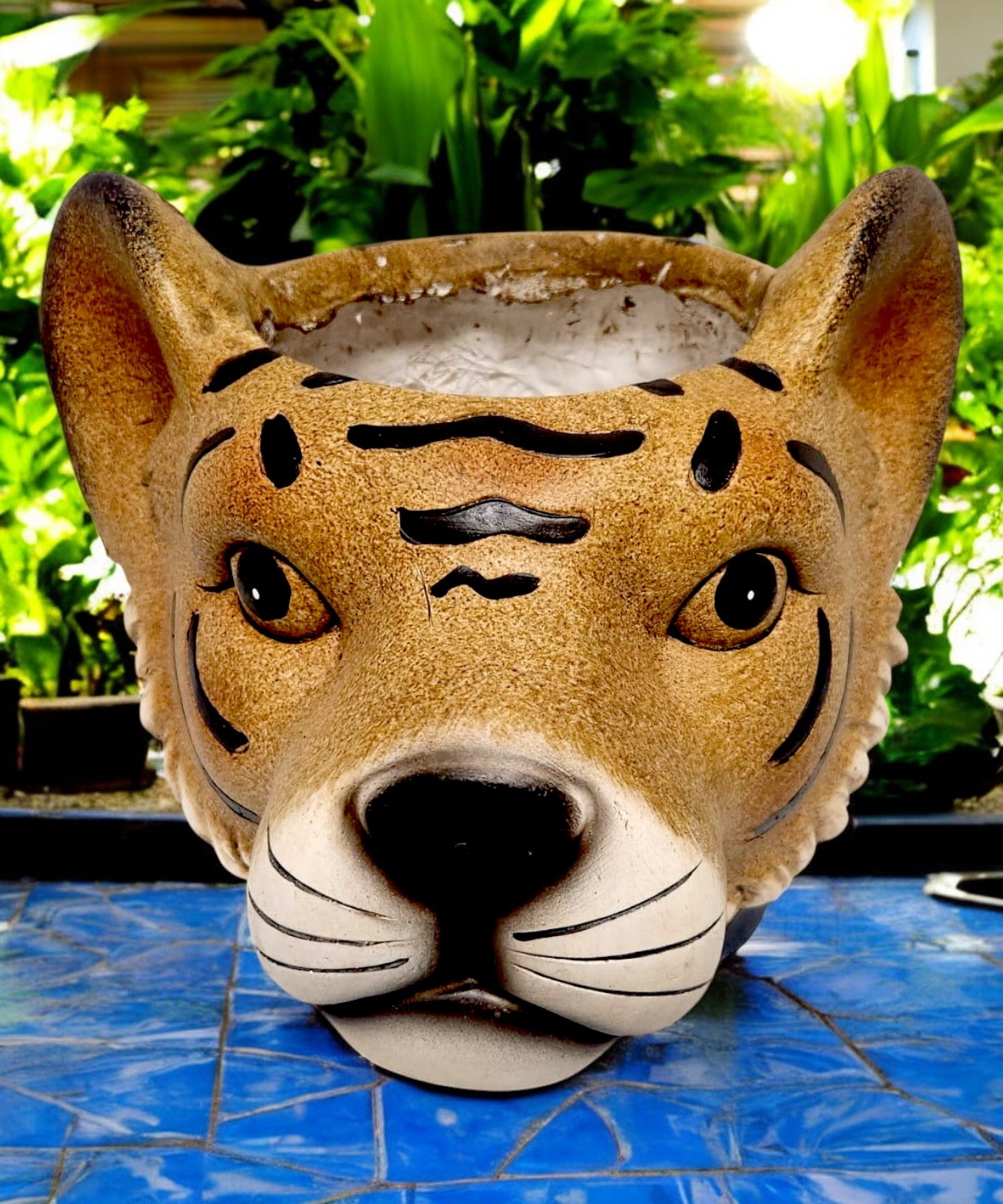 25cm Tiger Head Planter - Unique Decorative Pot