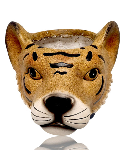 25cm Tiger Head Planter - Unique Decorative Pot