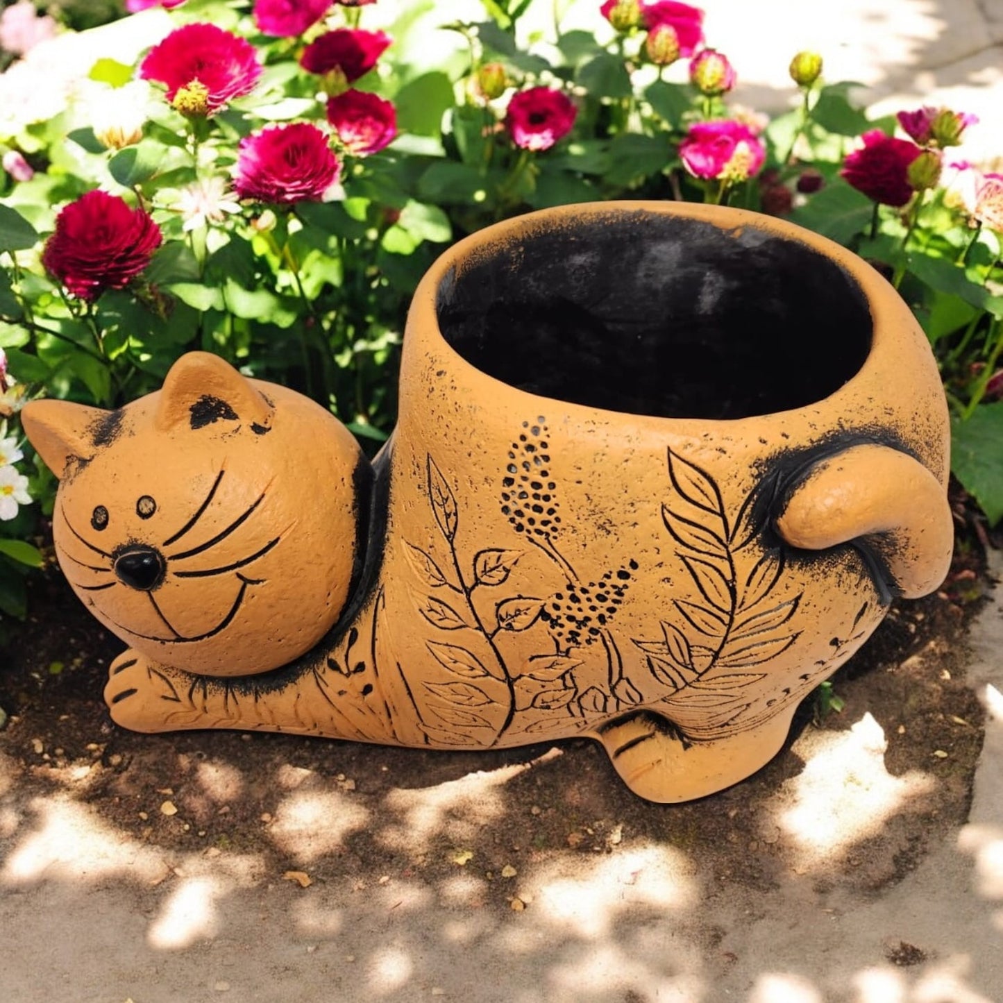 Cat Shaped Plant Pot – 20cm Ceramic Animal Planter for Indoor & Outdoor