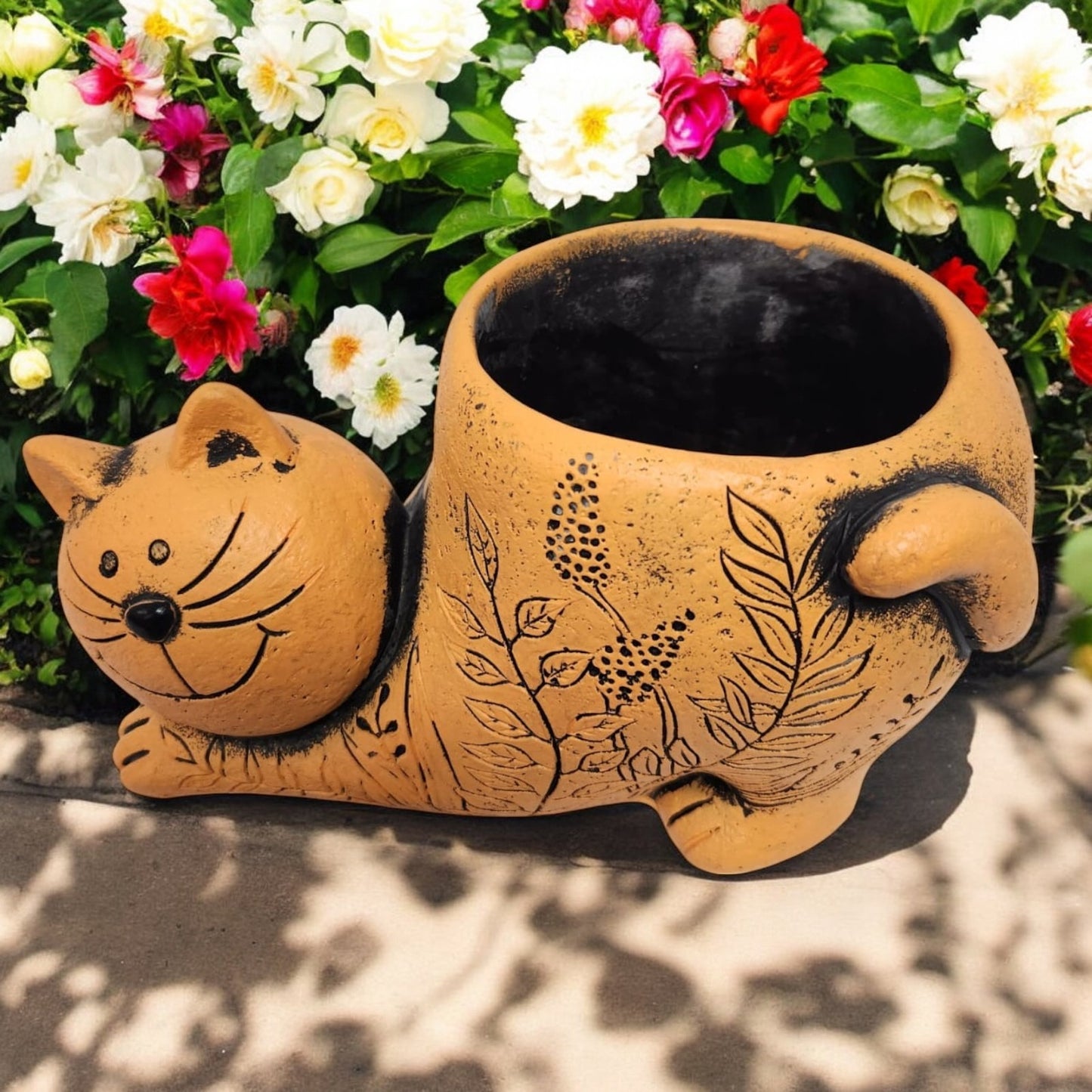 Cat Shaped Plant Pot – 20cm Ceramic Animal Planter for Indoor & Outdoor