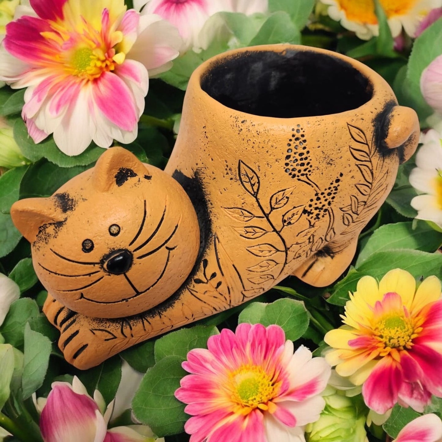Cat Shaped Plant Pot – 20cm Ceramic Animal Planter for Indoor & Outdoor