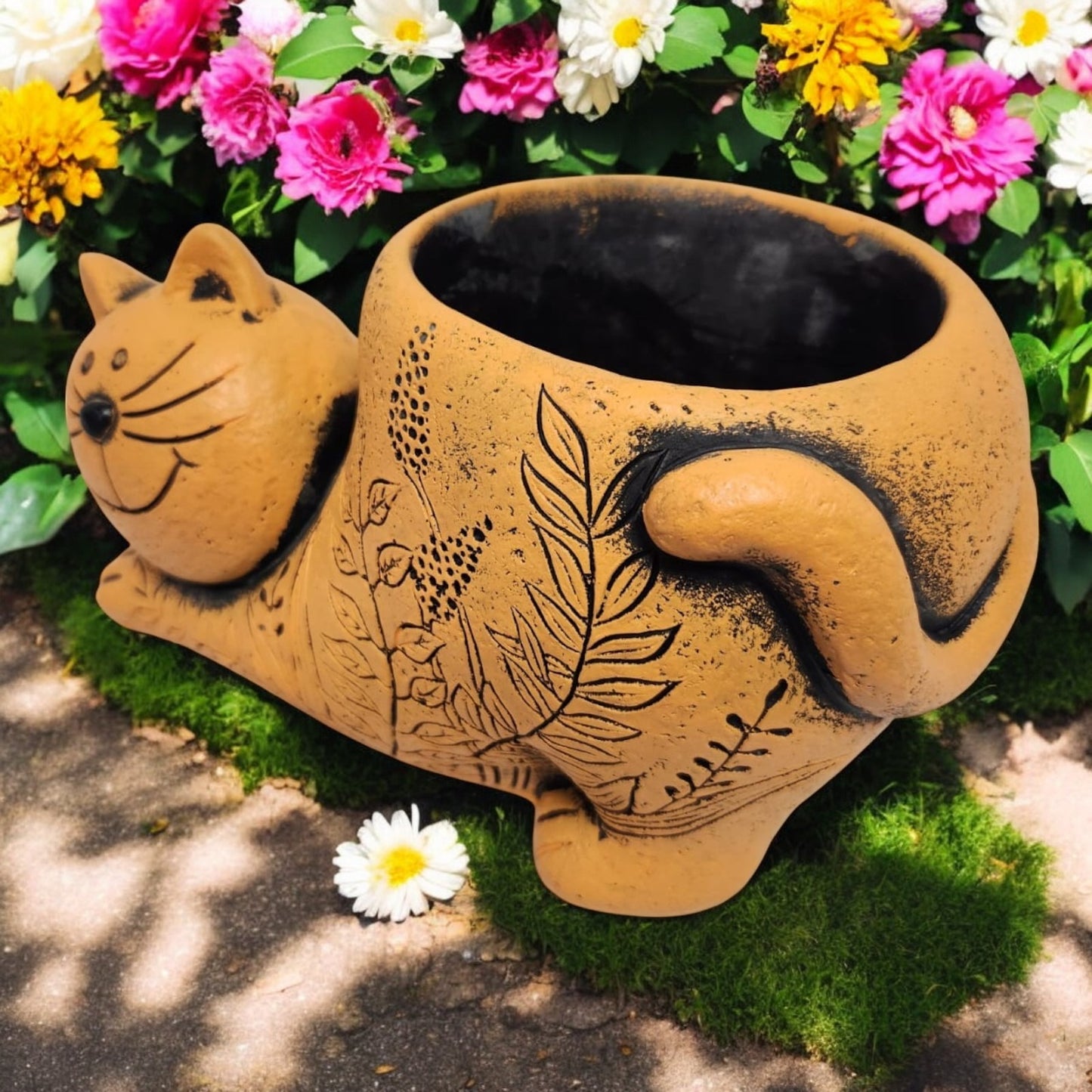 Cat Shaped Plant Pot – 20cm Ceramic Animal Planter for Indoor & Outdoor