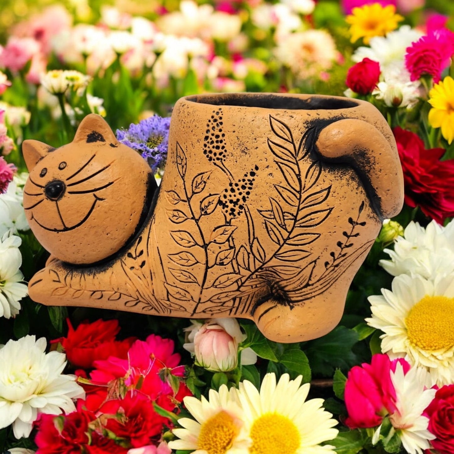 Cat Shaped Plant Pot – 20cm Ceramic Animal Planter for Indoor & Outdoor