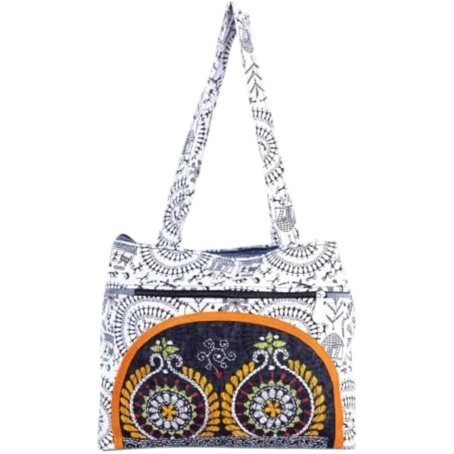 Handmade Multi-Zip Cotton Purse | Small Ethnic Wallet | Compact Travel Bag