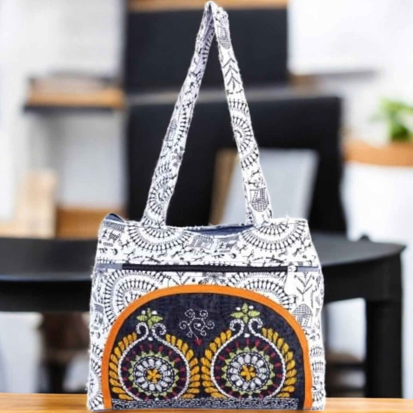 Handmade Multi-Zip Cotton Purse | Small Ethnic Wallet | Compact Travel Bag