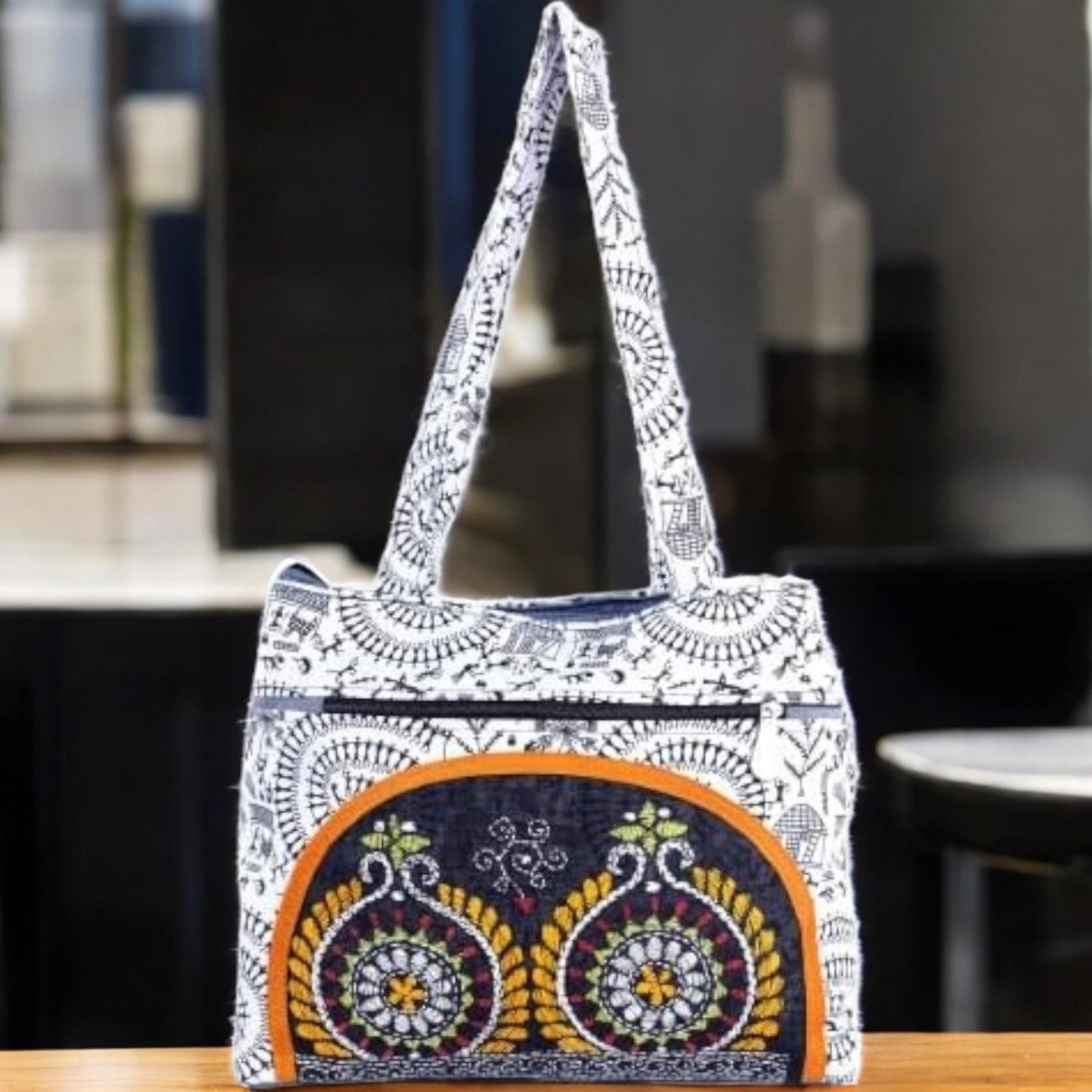 Handmade Multi-Zip Cotton Purse | Small Ethnic Wallet | Compact Travel Bag