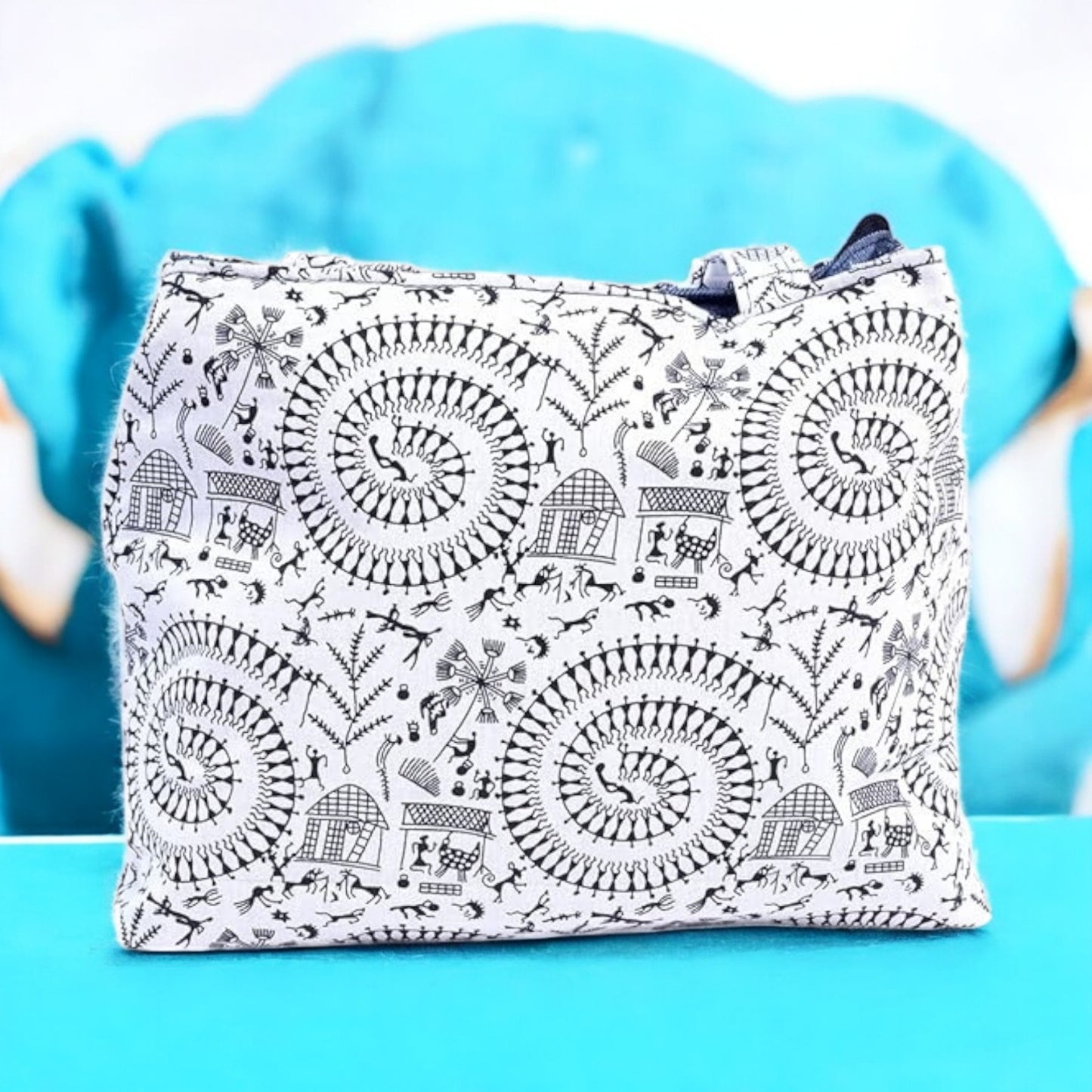 Handmade Multi-Zip Cotton Purse | Small Ethnic Wallet | Compact Travel Bag