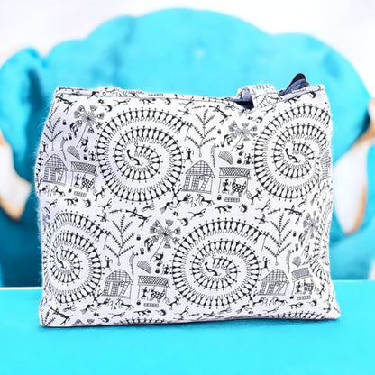 Handmade Multi-Zip Cotton Purse | Small Ethnic Wallet | Compact Travel Bag