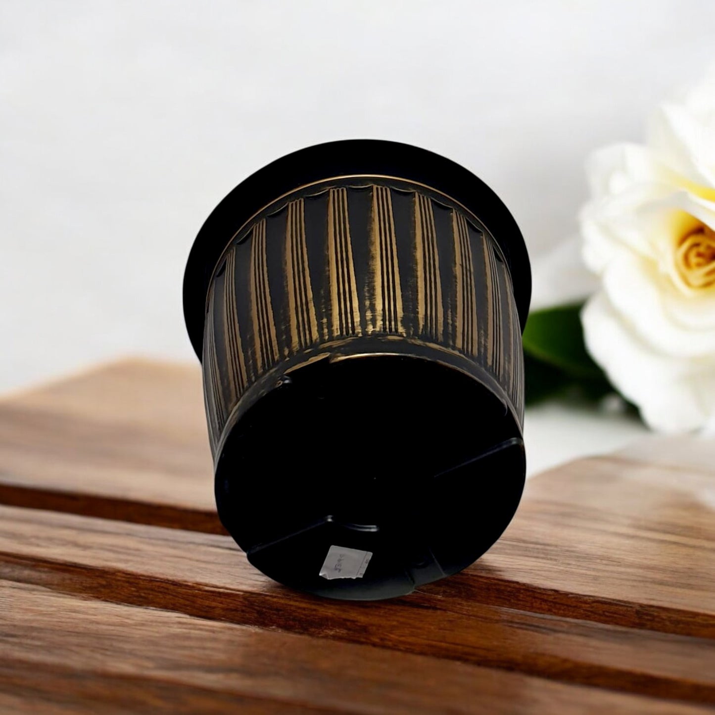 Vintage Bronze Striped Garden Planter – 37CM X 29CM (Single/Pack of 2)