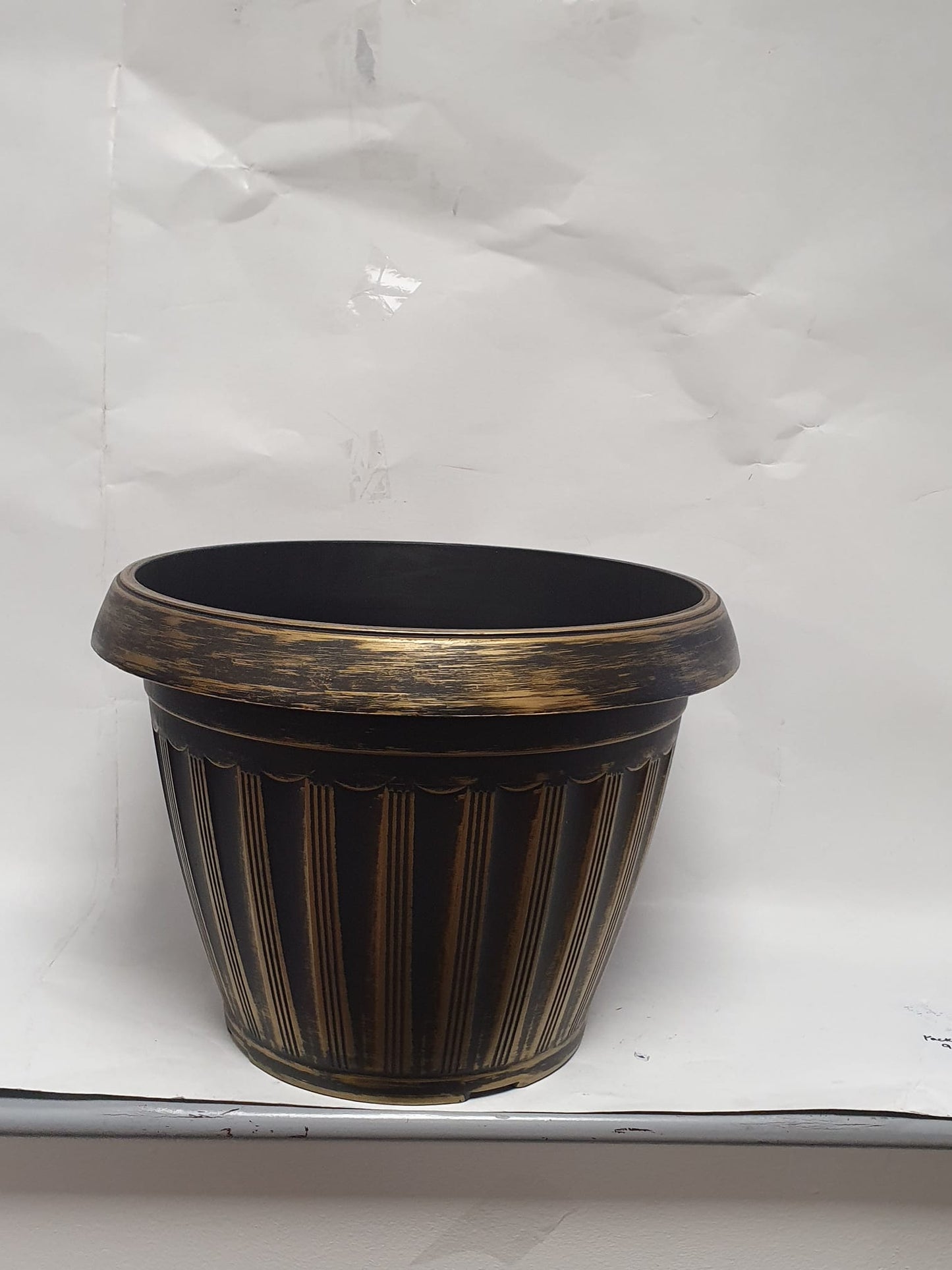 Vintage Bronze Striped Garden Planter – 37CM X 29CM (Single/Pack of 2)
