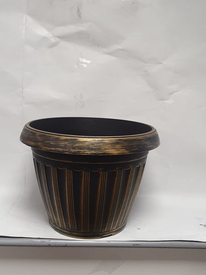 Vintage Bronze Striped Garden Planter – 37CM X 29CM (Single/Pack of 2)