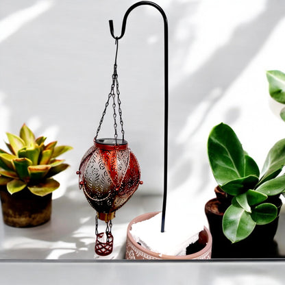 Moroccan Hanging Lantern Hot Air Balloon Design (60cm Hook, 45cm)