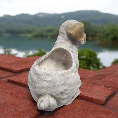 Bulldog Ceramic Dog Planter Handcrafted Indoor/Outdoor Pot, 31cm