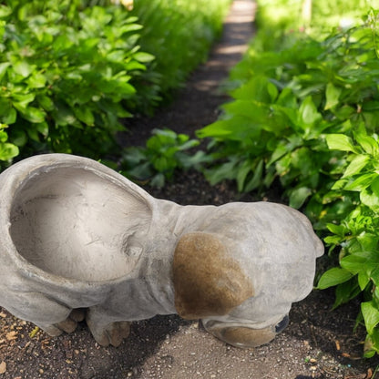 Bulldog Ceramic Dog Planter Handcrafted Indoor/Outdoor Pot, 31cm