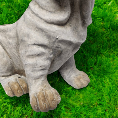 Bulldog Ceramic Dog Planter Handcrafted Indoor/Outdoor Pot, 31cm