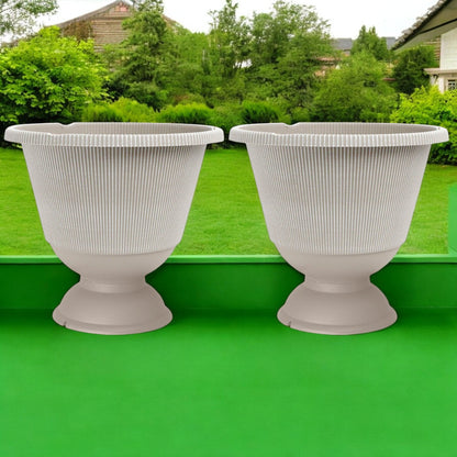 Jake Urn Planter 34cm - Grey & Brown Powdered | Single, Pack of 2 or 6