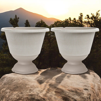 Jake Urn Planter 34cm - Grey & Brown Powdered | Single, Pack of 2 or 6