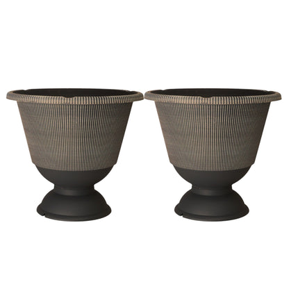 Jake Urn Planter 34cm - Grey & Brown Powdered | Single, Pack of 2 or 6