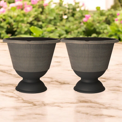 Jake Urn Planter 34cm - Grey & Brown Powdered | Single, Pack of 2 or 6
