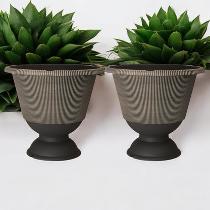 Jake Urn Planter 34cm - Grey & Brown Powdered | Single, Pack of 2 or 6