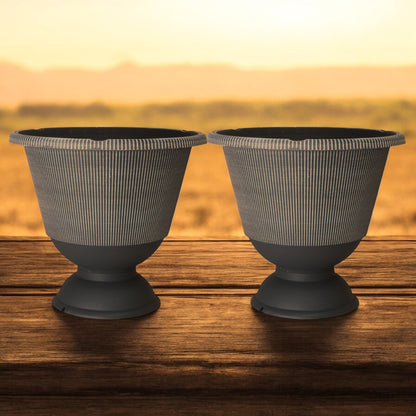 Jake Urn Planter 34cm - Grey & Brown Powdered | Single, Pack of 2 or 6