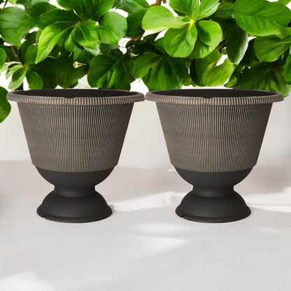 Jake Urn Planter 34cm - Grey & Brown Powdered | Single, Pack of 2 or 6