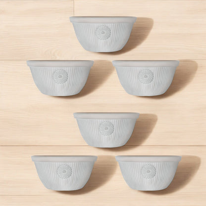 Premium 14" Somerville Bowl Planter  Pebble White Decorative Garden Pot (14L)