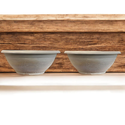 Helix 17" Garden Bowl Planter – Powdered Clay & Beige Grey | 13.2L Outdoor Pot