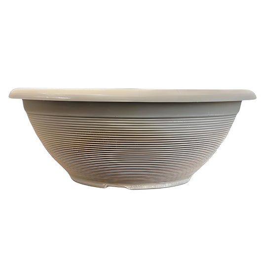 Helix 17" Garden Bowl Planter – Powdered Clay & Beige Grey | 13.2L Outdoor Pot