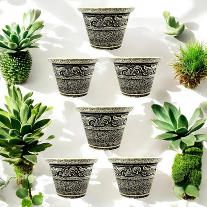 Stone Look Planter 30cm – Durable Decorative Plant Pot (Single / 2 / 6 Pack)
