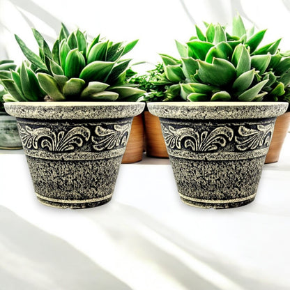 Stone Look Planter 30cm – Durable Decorative Plant Pot (Single / 2 / 6 Pack)