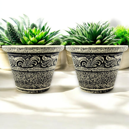 Stone Look Planter 30cm – Durable Decorative Plant Pot (Single / 2 / 6 Pack)