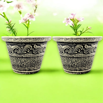 Stone Look Planter 30cm – Durable Decorative Plant Pot (Single / 2 / 6 Pack)