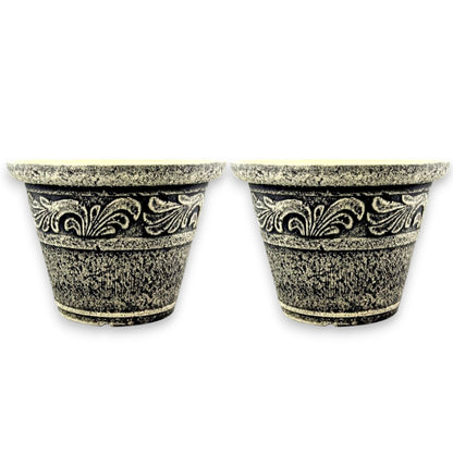 Stone Look Planter 30cm – Durable Decorative Plant Pot (Single / 2 / 6 Pack)