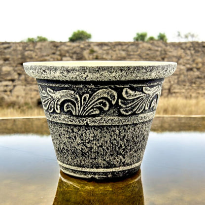 Stone Look Planter 30cm – Durable Decorative Plant Pot (Single / 2 / 6 Pack)