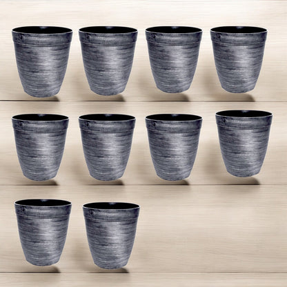 Helix Planter Tall 10" – Modern Metallic Silver Indoor & Outdoor Pot