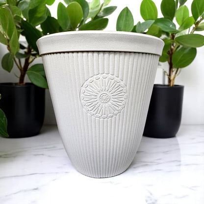 Premium Somerville Tall 16" Planter – Pebble White, 33L, UK