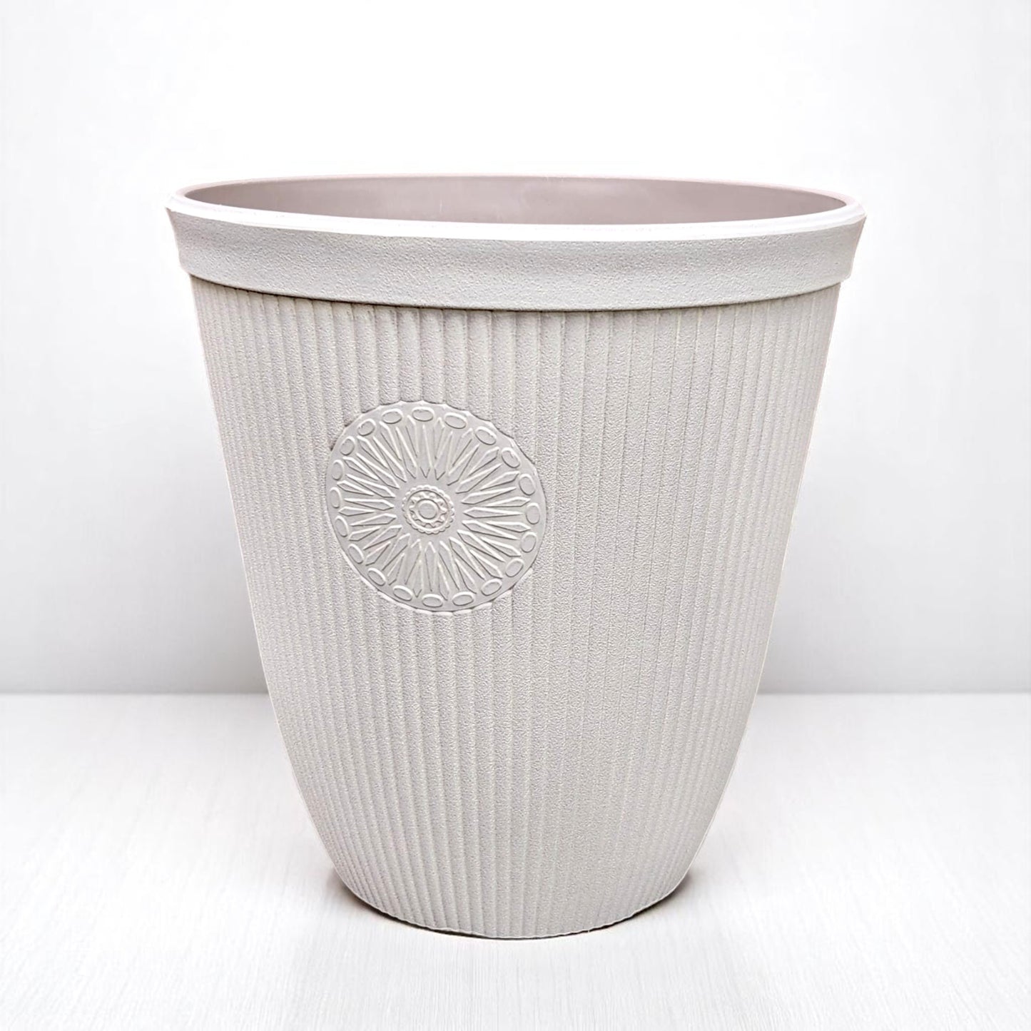 Premium Somerville Tall 16" Planter – Pebble White, 33L, UK