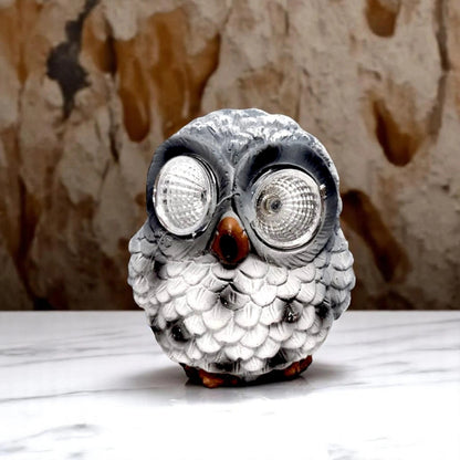 Cute Owl & Frog Solar Garden Lights – Animal LED Eye Ornaments (Pack of 2, 8x9cm)